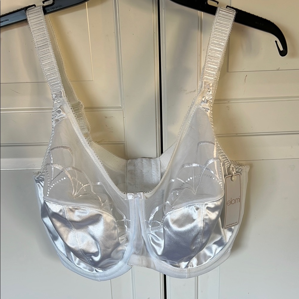 Elomi White Satin Bra